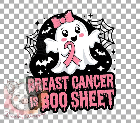 Breast Cancer Awareness Graphic, Halloween Pink Ghost PNG, Boo Sheet Design, Breast Cancer Sublimation, Cute Ghost Clipart, Pink Ribbon Art, October Awareness Print Sublimation Lara' s Designs 