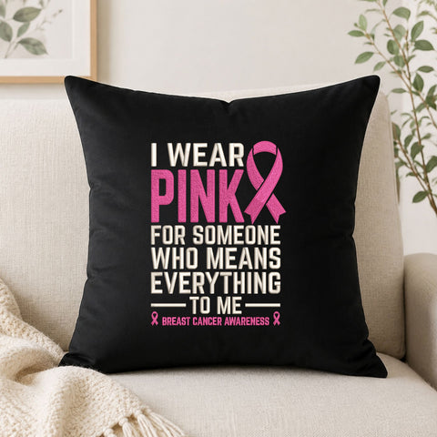 Breast Cancer Awareness Machine Embroidery Design – I Wear Pink Pink Ribbon Support Design Embroidery/Applique DESIGNS PatternFeed8 