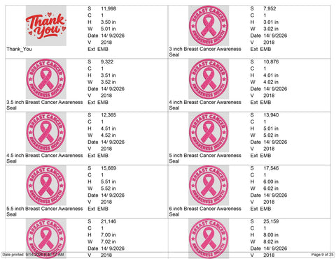 Breast Cancer Awareness Month Embroidery Design – Pink Ribbon Cancer Awareness Machine Embroidery File, Breast Cancer Support Design Embroidery/Applique DESIGNS PatternFeed8 