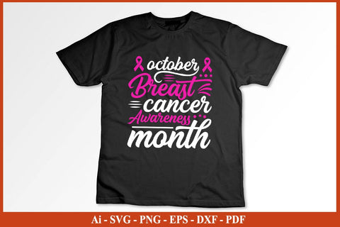 Breast Cancer Awareness Month Essential T-Shirt Breast Cancer Awareness SVG PNG Craft File SVG SVG Print File 