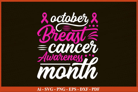 Breast Cancer Awareness Month Essential T-Shirt Breast Cancer Awareness SVG PNG Craft File SVG SVG Print File 