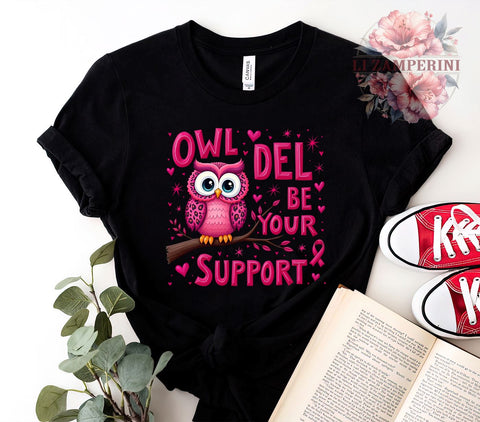 Breast Cancer Awareness, Owl PNG, Supportive Art, Digital Download, Cancer Support, Inspirational Clipart, Pink Ribbon, Empowerment Decor Sublimation Li Zamperini 