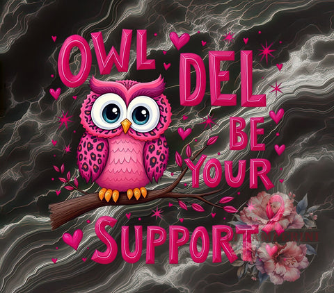 Breast Cancer Awareness, Owl PNG, Supportive Art, Digital Download, Cancer Support, Inspirational Clipart, Pink Ribbon, Empowerment Decor Sublimation Li Zamperini 