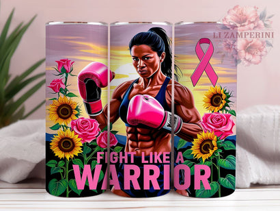 Breast Cancer Awareness, Pink Ribbon 20oz Tumbler Wrap PNG, Fight Like A Warrior Tumbler PNG Sublimation Design, Straight & Tapered Tumbler Wrap, Instant Digital Download Sublimation Li Zamperini 