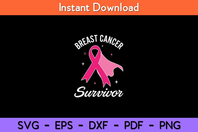 Breast Cancer Awareness Survivor Pink Ribbon Svg Design SVG artprintfile 