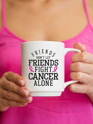Breast Cancer Awareness Svg - Friends Don't Let Friends Fight Cancer Alone, Awareness Shirts, Awareness Ribbon Svg, Breast Cancer Gifts SVG DesignDestine 