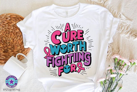 Breast Cancer Awareness SVG PNG, Breast Cancer Quote T-shirt Design SVG FiveStarCrafting 