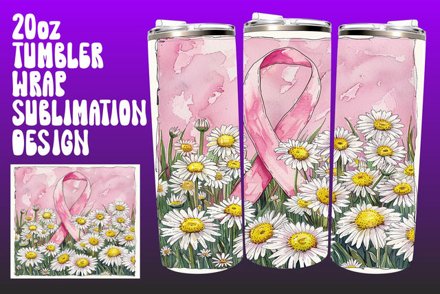 Breast Cancer Awareness Tumbler Wrap Sublimation afrosvg 