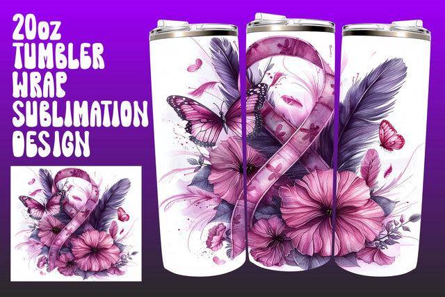Breast Cancer Awareness Tumbler Wrap Sublimation afrosvg 