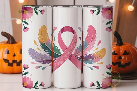 Breast Cancer Awareness Tumbler Wrap Sublimation PixelChick 
