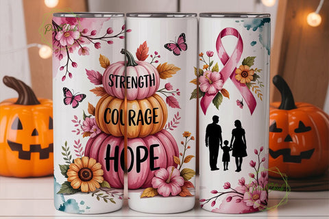 Breast Cancer Awareness Tumbler Wrap Sublimation PixelChick 