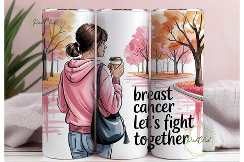 Breast Cancer Awareness Tumbler Wrap Sublimation PixelChick 