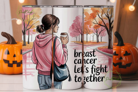 Breast Cancer Awareness Tumbler Wrap Sublimation PixelChick 
