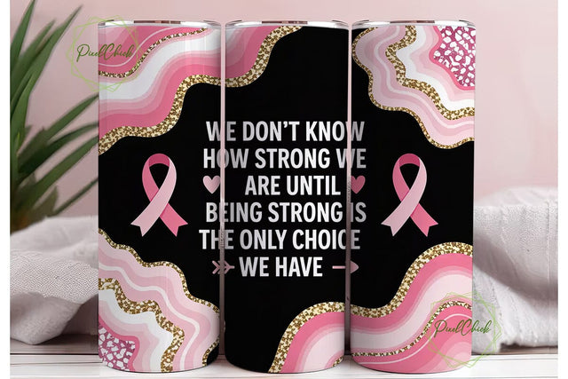 Breast Cancer Awareness Tumbler Wrap Sublimation PixelChick 