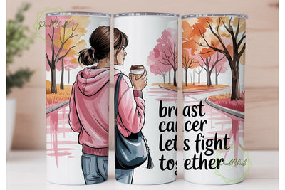 Breast Cancer Awareness Tumbler Wrap Sublimation PixelChick 