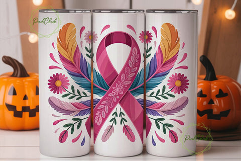 Breast Cancer Awareness Tumbler Wrap Sublimation PixelChick 