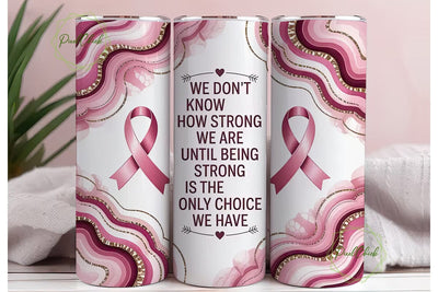 Breast Cancer Awareness Tumbler Wrap Sublimation PixelChick 