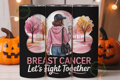 Breast Cancer Awareness Tumbler Wrap Sublimation PixelChick 