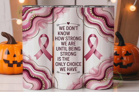 Breast Cancer Awareness Tumbler Wrap Sublimation PixelChick 