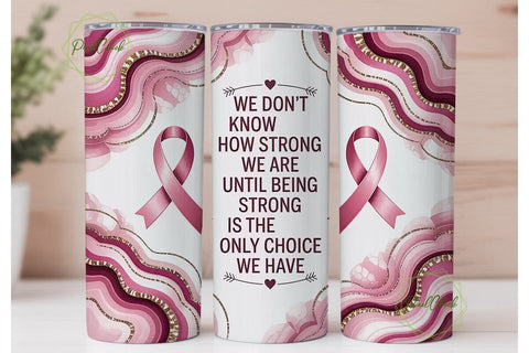 Breast Cancer Awareness Tumbler Wrap Sublimation PixelChick 