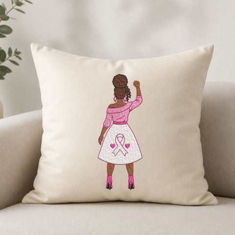 Breast Cancer Awareness Woman Machine Embroidery Design – Pink Ribbon Strong Woman Embroidery File Embroidery/Applique DESIGNS PatternFeed8 