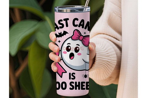 Breast Cancer Boo Sheet 20oz Tumbler Sublimation DesignSVG 