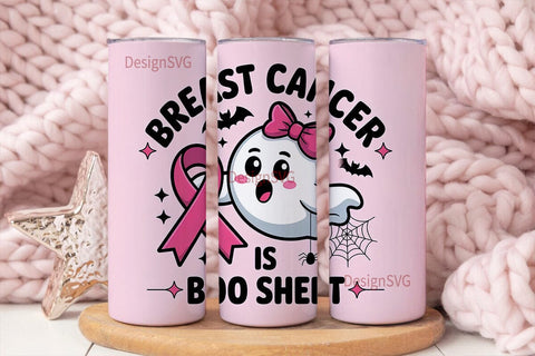 Breast Cancer Boo Sheet 20oz Tumbler Sublimation DesignSVG 