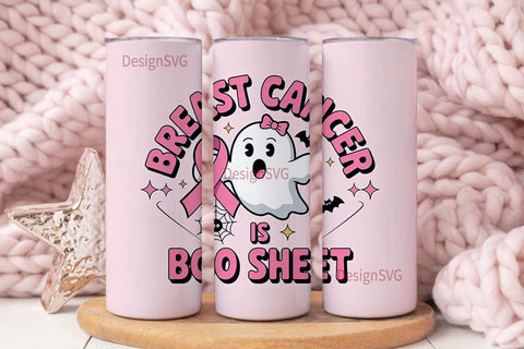Breast Cancer Boo Sheet 20oz Tumbler Sublimation DesignSVG 