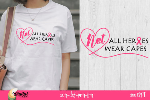 BREAST CANCER Bundle. Motivational Quotes SVG SVG Evgenyia Guschina 