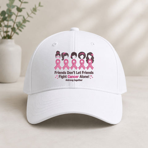 Breast Cancer Friends Machine Embroidery Design – Pink Ribbon Strong Together Cancer Awareness Embroidery/Applique DESIGNS PatternFeed8 