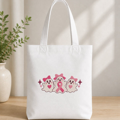 Breast Cancer Ghosts Embroidery Design – Pink Ribbon Halloween Boo Crew Machine Embroidery File Embroidery/Applique DESIGNS PatternFeed8 