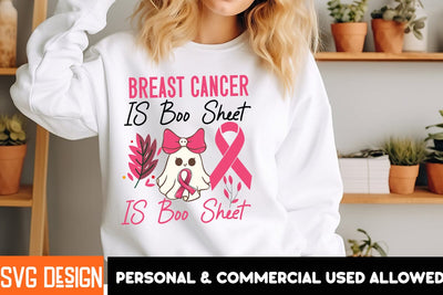 Breast Cancer is Boo Sheet 1 SVG Design, SVG BlackCatsMedia 