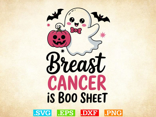 Breast Cancer Is Boo Sheet Svg, Breast Cancer Awareness Svg, Fight Breast Cancer Warrior, Breast Cancer Clip Art SVG Creativeart88 