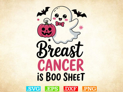 Breast Cancer Is Boo Sheet Svg, Breast Cancer Awareness Svg, Fight Breast Cancer Warrior, Breast Cancer Clip Art SVG Creativeart88 