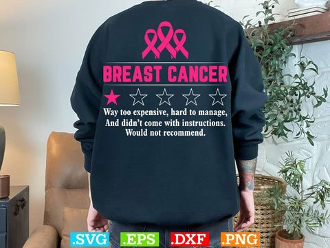 Breast Cancer Pink Ribbon Breast Cancer Awareness T-Shirt, Back The Pink Svg, Breast Cancer Png SVG Creativeart88 