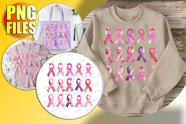 Breast Cancer Pink Ribbon PNG Clipart Design Sublimation afrosvg 