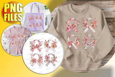 Breast Cancer Pink Ribbon PNG Design Sublimation afrosvg 