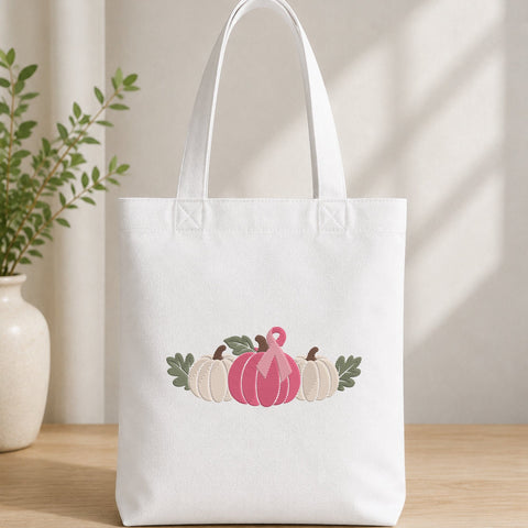 Breast Cancer Pumpkin Embroidery Design – Pink Ribbon Fall Pumpkin Machine Embroidery File Embroidery/Applique DESIGNS PatternFeed8 