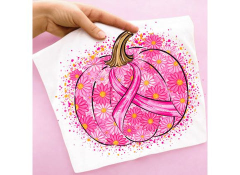 Breast Cancer Pumpkin Png, Breast Cancer Png, Pumpkin Splatter Png, Breast Cancer Awareness Png, Pumpkin Faux Glitter Png, Pink ribbon Png Sublimation BB Type Studios 