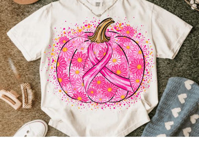 Breast Cancer Pumpkin Png, Breast Cancer Png, Pumpkin Splatter Png, Breast Cancer Awareness Png, Pumpkin Faux Glitter Png, Pink ribbon Png Sublimation BB Type Studios 