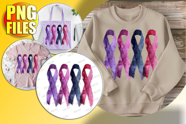 Breast Cancer Ribbon PNG Art Sublimation afrosvg 