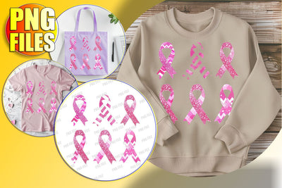 Breast Cancer Ribbon Sublimation PNG Sublimation afrosvg 