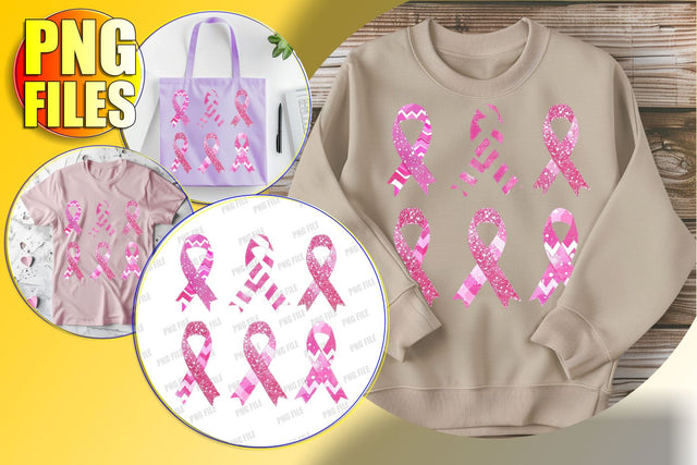 Breast Cancer Ribbon Sublimation PNG Sublimation afrosvg 