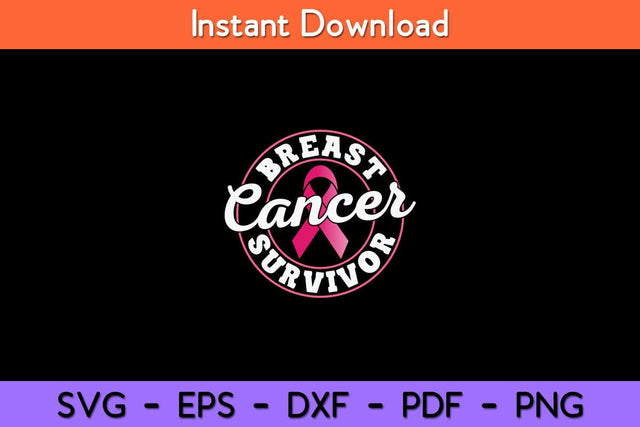 Breast Cancer Survivor Pink Awareness Fight Breast Cancer Svg Design SVG artprintfile 