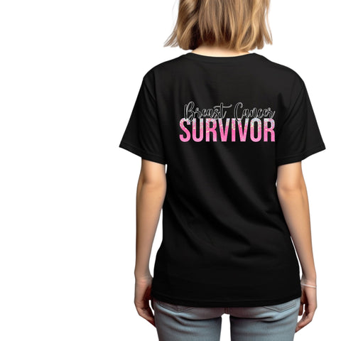 Breast Cancer Survivor PNG | Pink Glitter Awareness | Cancer Fighter Strength Quote Design Sublimation So Fontsy Design Shop 