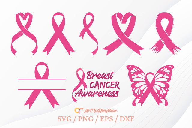 Breast Cancer Svg Bundle, Breast Cancer Awareness Svg, Pink Ribbons Svg SVG Artinrhythm shop 