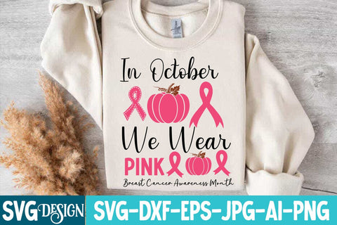 Breast Cancer SVG Bundle,Breast Cancer Svg Design,Breast Cancer Shirt Bundle,In October we wear Pink SVG Bundle,Awareness Svg Month SVG Bundle,Halloween Pink SVG bundle SVG BlackCatsMedia 