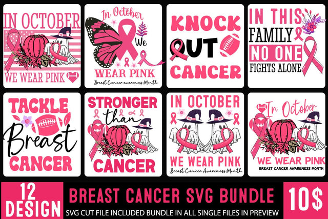 Breast Cancer Svg Bundle,In October we Wear Pink Bundle,Mental health Svg bundle,Breast Cancer Awareness Svg bundle,Halloween pink Ghost Svg Bundle,Breast Cancer t-Shirt Design Bundle SVG BlackCatsMedia 