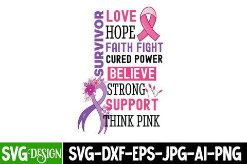 Breast Cancer Svg Design | Breast Cancer Sublimation Design | Breast Cancer Svg Design Bundle SVG BlackCatsMedia 