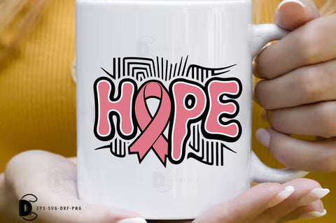 Breast Cancer SVG PNG, Breast Cancer Quote T-shirt Design, Hope SVG FiveStarCrafting 